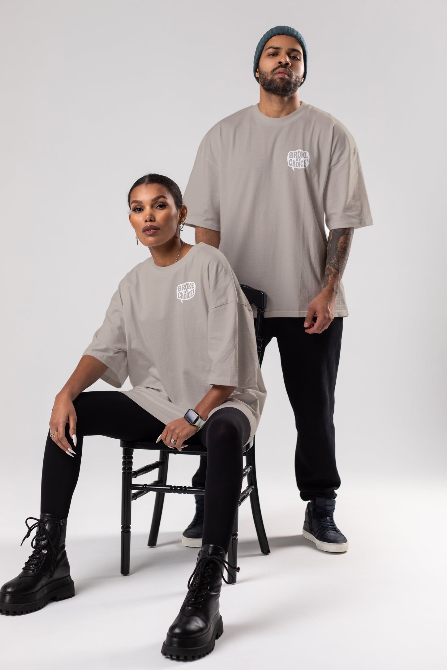 "Made In Between Gigs" Oversized Tee – Broke By Choice Series